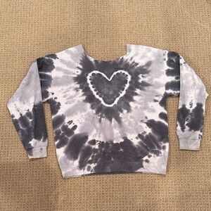 Urban Outfitters Heart Tie-Dye Sweatshirt